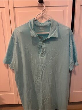 Old Navy Men's Aqua Short-Sleeve Polo